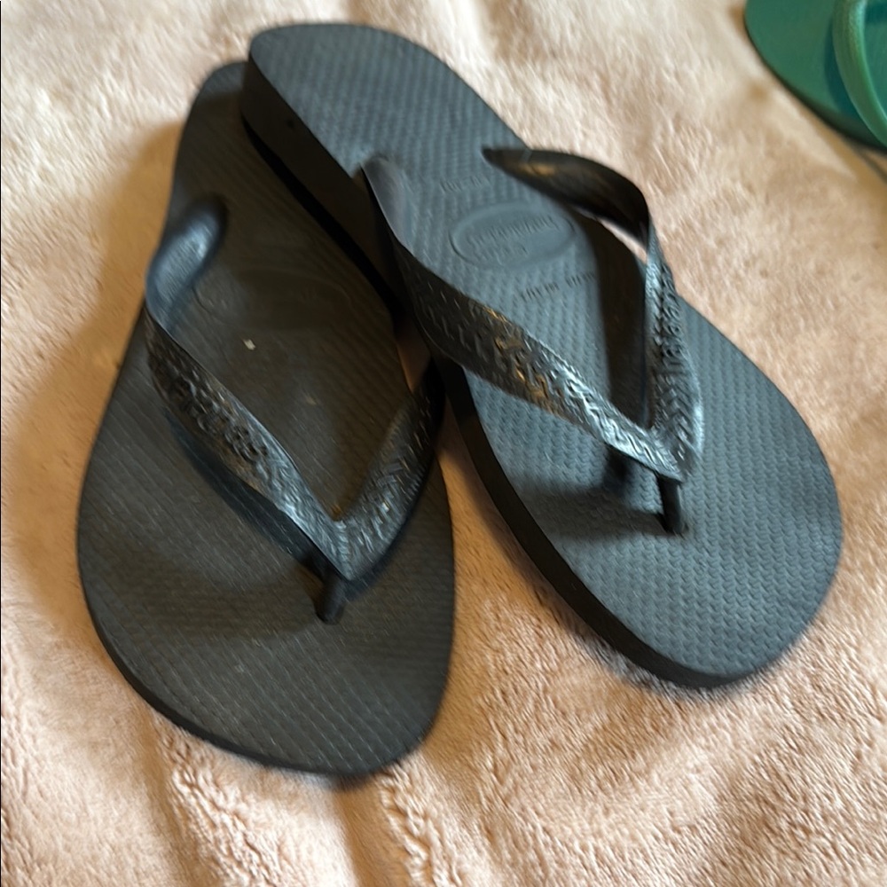 Black Flip Flops
